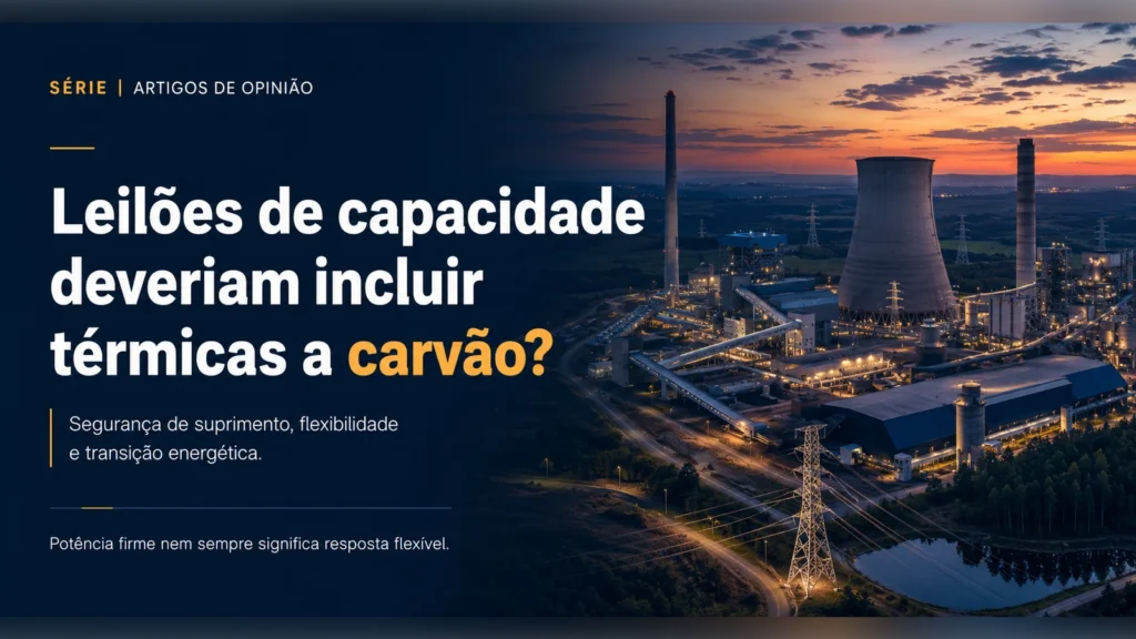 Leilões de capacidade deveriam incluir térmicas a carvão?